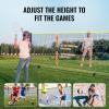 VEVOR Badminton Net, Height Adjustable Volleyball Net, Wide Foldable Pickleball Net, Portable Easy Setup Tennis Net Set with Poles, Stand and Carry Bag, for Kids Backyard Game Indoor Outdoor Use(20 ft)