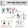 VEVOR Badminton Net, Height Adjustable Volleyball Net, Wide Foldable Pickleball Net, Portable Easy Setup Tennis Net Set with Poles, Stand and Carry Bag, for Kids Backyard Game Indoor Outdoor Use(14ft)
