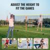 VEVOR Badminton Net, Height Adjustable Volleyball Net, Wide Foldable Pickleball Net, Portable Easy Setup Tennis Net Set with Poles, Stand and Carry Bag, for Kids Backyard Game Indoor Outdoor Use(10ft)