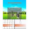 VEVOR Baseball Batting Netting 10/35/41/55/75 FT (NET ONLY) Professional Softball Baseball Batting Hitting Training Net,Heavy Duty Enclosed PE Practice Portable Pitching Cage Net with Door & Carry Bag(35FT)