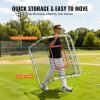 VEVOR Baseball and Softball Rebounder Net, PitchBack Baseball Pitching Nest, 3-Way Baseball, Softball Pitchback Net, Fielding Trainer, Bounce Back Net for Fielding/Throwing Practice(3.5X6 FT)