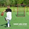 VEVOR Baseball and Softball Rebounder Net, PitchBack Baseball Pitching Net, Volleyball Pitch Return Trainer Rebound Net with Pitching Target, All Angle Fielding Rebound Net for Grounders Pop Flies(4X5.5FT)