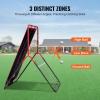 VEVOR Baseball and Softball Rebounder Net, PitchBack Baseball Pitching Net, Volleyball Pitch Return Trainer Rebound Net with Pitching Target, All Angle Fielding Rebound Net for Grounders Pop Flies(3X4.5FT(upgraded 2IN1))