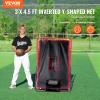 VEVOR Baseball and Softball Rebounder Net, PitchBack Baseball Pitching Net, Volleyball Pitch Return Trainer Rebound Net with Pitching Target, All Angle Fielding Rebound Net for Grounders Pop Flies(3X4.5FT(upgraded 2IN1))