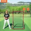 VEVOR Baseball and Softball Rebounder Net, PitchBack Baseball Pitching Net, Volleyball Pitch Return Trainer Rebound Net with Pitching Target, All Angle Fielding Rebound Net for Grounders Pop Flies(4X5.5FT)