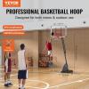 VEVOR Basketball Hoop 44 48 50 54 Inchs, 4.4-10 FT Height Adjustable Basketball Portable Hoop & Goal, Basketballs Hoop Outdoor, PC Backboard for Kids, Adults, Basketball Court, Schools, Parks(50″)