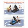 VEVOR Basketball Hoop 44 48 50 54 Inchs, 4.4-10 FT Height Adjustable Basketball Portable Hoop & Goal, Basketballs Hoop Outdoor, PC Backboard for Kids, Adults, Basketball Court, Schools, Parks(50″-Rebound Board)