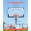 VEVOR Basketball Hoop 44 48 50 54 Inchs, 4.4-10 FT Height Adjustable Basketball Portable Hoop & Goal, Basketballs Hoop Outdoor, PC Backboard for Kids, Adults, Basketball Court, Schools, Parks(54″-Rebound Board)