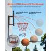 VEVOR Basketball Hoop 44 48 50 54 Inchs, 4.4-10 FT Height Adjustable Basketball Portable Hoop & Goal, Basketballs Hoop Outdoor, PC Backboard for Kids, Adults, Basketball Court, Schools, Parks(44″ Backboard)