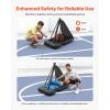 VEVOR Basketball Hoop 44 48 50 54 Inchs, 4.4-10 FT Height Adjustable Basketball Portable Hoop & Goal, Basketballs Hoop Outdoor, PC Backboard for Kids, Adults, Basketball Court, Schools, Parks(48″-Rebound Board)