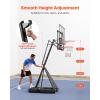 VEVOR Basketball Hoop 44 48 50 54 Inchs, 4.4-10 FT Height Adjustable Basketball Portable Hoop & Goal, Basketballs Hoop Outdoor, PC Backboard for Kids, Adults, Basketball Court, Schools, Parks(50″-Rebound Board)