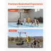 VEVOR Basketball Hoop 44 48 50 54 Inchs, 4.4-10 FT Height Adjustable Basketball Portable Hoop & Goal, Basketballs Hoop Outdoor, PC Backboard for Kids, Adults, Basketball Court, Schools, Parks(54 in-Quickly Adjust)