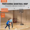 VEVOR Basketball Hoop 44 48 50 54 Inchs, 4.4-10 FT Height Adjustable Basketball Portable Hoop & Goal, Basketballs Hoop Outdoor, PC Backboard for Kids, Adults, Basketball Court, Schools, Parks(44″)