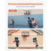 VEVOR Basketball Hoop 44 48 50 54 Inchs, 4.4-10 FT Height Adjustable Basketball Portable Hoop & Goal, Basketballs Hoop Outdoor, PC Backboard for Kids, Adults, Basketball Court, Schools, Parks(44″ Backboard)