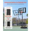 VEVOR Basketball Hoop 44 48 50 54 Inchs, 4.4-10 FT Height Adjustable Basketball Portable Hoop & Goal, Basketballs Hoop Outdoor, PC Backboard for Kids, Adults, Basketball Court, Schools, Parks(44″-Larger Base)