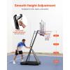 VEVOR Basketball Hoop 44 48 50 54 Inchs, 4.4-10 FT Height Adjustable Basketball Portable Hoop & Goal, Basketballs Hoop Outdoor, PC Backboard for Kids, Adults, Basketball Court, Schools, Parks(48″-Rebound Board)