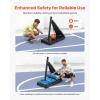 VEVOR Basketball Hoop 44 48 50 54 Inchs, 4.4-10 FT Height Adjustable Basketball Portable Hoop & Goal, Basketballs Hoop Outdoor, PC Backboard for Kids, Adults, Basketball Court, Schools, Parks(44″-Rebound Board)