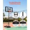 VEVOR Basketball Hoop 44 48 50 54 Inchs, 4.4-10 FT Height Adjustable Basketball Portable Hoop & Goal, Basketballs Hoop Outdoor, PC Backboard for Kids, Adults, Basketball Court, Schools, Parks(44″-Larger Base)