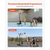 VEVOR Basketball Hoop 44 48 50 54 Inchs, 4.4-10 FT Height Adjustable Basketball Portable Hoop & Goal, Basketballs Hoop Outdoor, PC Backboard for Kids, Adults, Basketball Court, Schools, Parks(48 in-Quickly Adjust)