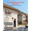VEVOR Basketball Hoop 44 48 50 54 Inchs, 4.4-10 FT Height Adjustable Basketball Portable Hoop & Goal, Basketballs Hoop Outdoor, PC Backboard for Kids, Adults, Basketball Court, Schools, Parks(44″ Backboard)