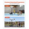 VEVOR Basketball Hoop 44 48 50 54 Inchs, 4.4-10 FT Height Adjustable Basketball Portable Hoop & Goal, Basketballs Hoop Outdoor, PC Backboard for Kids, Adults, Basketball Court, Schools, Parks(48″-Larger Base)