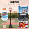 VEVOR Basketball Hoop 44 48 50 54 Inchs, 4.4-10 FT Height Adjustable Basketball Portable Hoop & Goal, Basketballs Hoop Outdoor, PC Backboard for Kids, Adults, Basketball Court, Schools, Parks(50″)