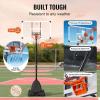 VEVOR Basketball Hoop 44 48 50 54 Inchs, 4.4-10 FT Height Adjustable Basketball Portable Hoop & Goal, Basketballs Hoop Outdoor, PC Backboard for Kids, Adults, Basketball Court, Schools, Parks(54″)