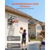 VEVOR Basketball Hoop 44 48 50 54 Inchs, 4.4-10 FT Height Adjustable Basketball Portable Hoop & Goal, Basketballs Hoop Outdoor, PC Backboard for Kids, Adults, Basketball Court, Schools, Parks(54″ Backboard)