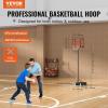 VEVOR Basketball Hoop/Rim 18″, 28 32 Inchs PC Backboard, 5-7 ft Height Adjustable, Basketball Portable Hoop & Goal, Regulation Basketball Hoop Outdoor, Teens, Adults, Basketball Court, Schools, Parks(28in Red Backboard)