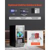 VEVOR Beverage Refrigerator Cooler, 154 Can Beverage Fridge, Mini Fridge with Glass Door, Adjustable Shelves, Digital Temperature Control, Built-in & Freestanding Soda Beer Fridge for Home Office Bar(88 Cans)