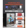 VEVOR Beverage Refrigerator Cooler, 154 Can Beverage Fridge, Mini Fridge with Glass Door, Adjustable Shelves, Digital Temperature Control, Built-in & Freestanding Soda Beer Fridge for Home Office Bar(64 Cans&20 Bottles)