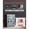 VEVOR Beverage Refrigerator Cooler, 154 Can Beverage Fridge, Mini Fridge with Glass Door, Adjustable Shelves, Digital Temperature Control, Built-in & Freestanding Soda Beer Fridge for Home Office Bar(154 Can)