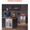 VEVOR Beverage Refrigerator Cooler, 154 Can Beverage Fridge, Mini Fridge with Glass Door, Adjustable Shelves, Digital Temperature Control, Built-in & Freestanding Soda Beer Fridge for Home Office Bar(64 Cans&20 Bottles)