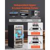 VEVOR Beverage Refrigerator Cooler, 154 Can Beverage Fridge, Mini Fridge with Glass Door, Adjustable Shelves, Digital Temperature Control, Built-in & Freestanding Soda Beer Fridge for Home Office Bar(28 Bottle)