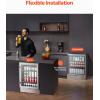 VEVOR Beverage Refrigerator Cooler, 154 Can Beverage Fridge, Mini Fridge with Glass Door, Adjustable Shelves, Digital Temperature Control, Built-in & Freestanding Soda Beer Fridge for Home Office Bar(154 Can)