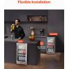 VEVOR Beverage Refrigerator Cooler, 154 Can Beverage Fridge, Mini Fridge with Glass Door, Adjustable Shelves, Digital Temperature Control, Built-in & Freestanding Soda Beer Fridge for Home Office Bar(88 Cans)