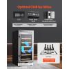 VEVOR Beverage Refrigerator Cooler, 154 Can Beverage Fridge, Mini Fridge with Glass Door, Adjustable Shelves, Digital Temperature Control, Built-in & Freestanding Soda Beer Fridge for Home Office Bar(32 Bottle)