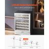 VEVOR Beverage Refrigerator Cooler, 154 Can Beverage Fridge, Mini Fridge with Glass Door, Adjustable Shelves, Digital Temperature Control, Built-in & Freestanding Soda Beer Fridge for Home Office Bar(46 Bottle)
