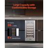 VEVOR Beverage Refrigerator Cooler, 154 Can Beverage Fridge, Mini Fridge with Glass Door, Adjustable Shelves, Digital Temperature Control, Built-in & Freestanding Soda Beer Fridge for Home Office Bar(32 Bottle)