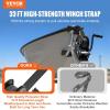 VEVOR Boat Winch,1200 lbs Capacity Hand Boat Trailer Winch Heavy Duty Rope Crank with 23 ft Polyester Strap and Two-Way Ratchet, Manual Operated Hand Crank Winch for Trailer, Boat or ATV Towing(1600 LBS)