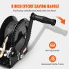 VEVOR Boat Winch,1200 lbs Capacity Hand Boat Trailer Winch Heavy Duty Rope Crank with 23 ft Polyester Strap and Two-Way Ratchet, Manual Operated Hand Crank Winch for Trailer, Boat or ATV Towing(1600 LBS)