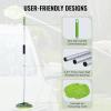VEVOR Car Wash Brush, 62-Inch Extendable Car Washing Brush with Long Handle, Soft Chenille Fiber Car Wash Mop Mitt, 180° Rotatable Car Cleaning Brush with 1 Replacement Mop for Car, RV, Window, Floor(Soft Chenille Fiber head)