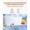 VEVOR Chest Freezer, 12.8 Cu.ft / 345 L Large Deep Freezer & 4 Removable Baskets, Freestanding Top Open Door Commercial Chest Freezers with Locking Lid, 7-Level Adjustable Temp, LED Lighting, 6 Wheels(17.2 Cu.ft)