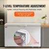 VEVOR Chest Freezer, 12.8 Cu.ft / 345 L Large Deep Freezer & 4 Removable Baskets, Freestanding Top Open Door Commercial Chest Freezers with Locking Lid, 7-Level Adjustable Temp, LED Lighting, 6 Wheels(12.8 Cu.ft)
