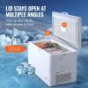 VEVOR Chest Freezer, 12.8 Cu.ft / 345 L Large Deep Freezer & 4 Removable Baskets, Freestanding Top Open Door Commercial Chest Freezers with Locking Lid, 7-Level Adjustable Temp, LED Lighting, 6 Wheels(12.8 Cu.ft)
