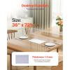 VEVOR Clear Table Cover Protector, 48 inch/1230 mm Round Table Cover, 1.5 mm Thick PVC Plastic Tablecloth, Waterproof Desktop Protector for Writing Desk, Coffee Table, Dining Room Table(72″ x 36″ (Rectangular))