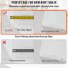 VEVOR Clear Table Cover Protector, 48 inch/1230 mm Round Table Cover, 1.5 mm Thick PVC Plastic Tablecloth, Waterproof Desktop Protector for Writing Desk, Coffee Table, Dining Room Table(100″ x 45″ (Rectangular))