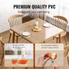 VEVOR Clear Table Cover Protector, 48 inch/1230 mm Round Table Cover, 1.5 mm Thick PVC Plastic Tablecloth, Waterproof Desktop Protector for Writing Desk, Coffee Table, Dining Room Table(12″ x 12″ (Square))