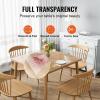 VEVOR Clear Table Cover Protector, 48 inch/1230 mm Round Table Cover, 1.5 mm Thick PVC Plastic Tablecloth, Waterproof Desktop Protector for Writing Desk, Coffee Table, Dining Room Table(36″ x 36″ (Square))