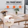 VEVOR Clear Table Cover Protector, 48 inch/1230 mm Round Table Cover, 1.5 mm Thick PVC Plastic Tablecloth, Waterproof Desktop Protector for Writing Desk, Coffee Table, Dining Room Table(54″ x 54″ (Square))